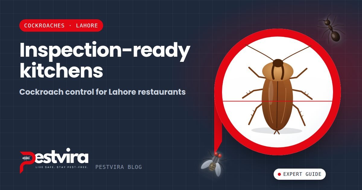 Cockroach Control for Lahore Restaurants — How to Stay Ready for Punjab Food Authority Inspections