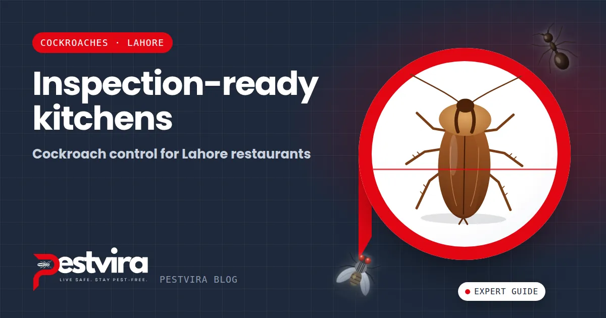 Cockroach Control for Lahore Restaurants — How to Stay Ready for Punjab Food Authority Inspections
